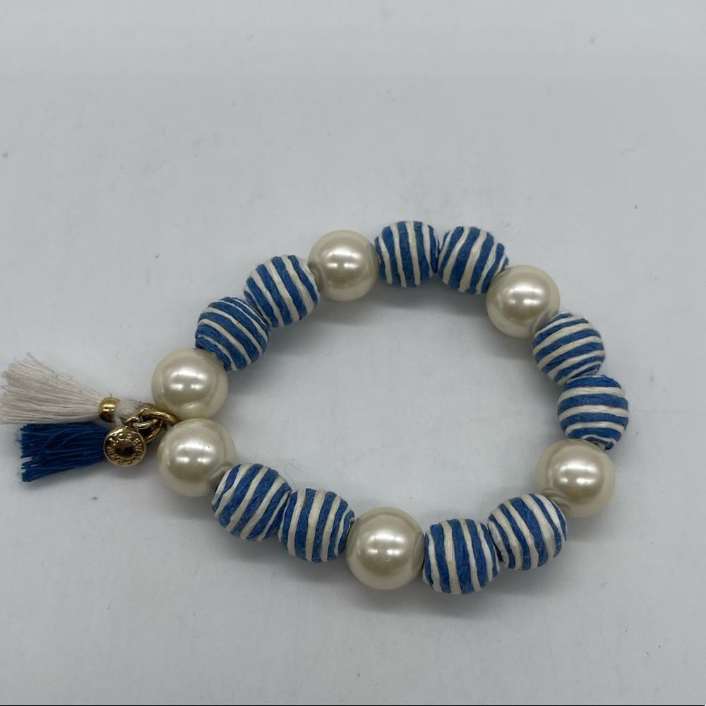 J.Crew Faux Pearls and Beads stretch Bracelet - Picture 3 of 3